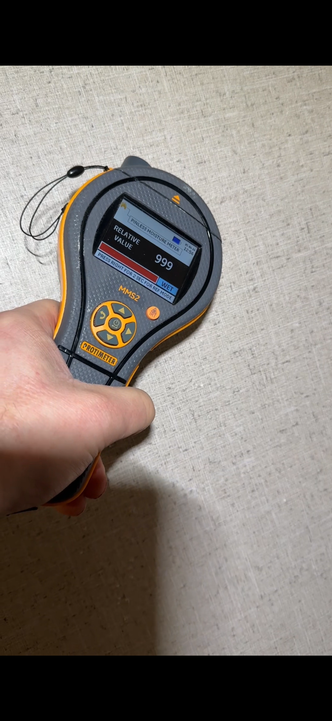 Photo d'inspection montrant une infiltration de toiture sur un VR à Gatineau